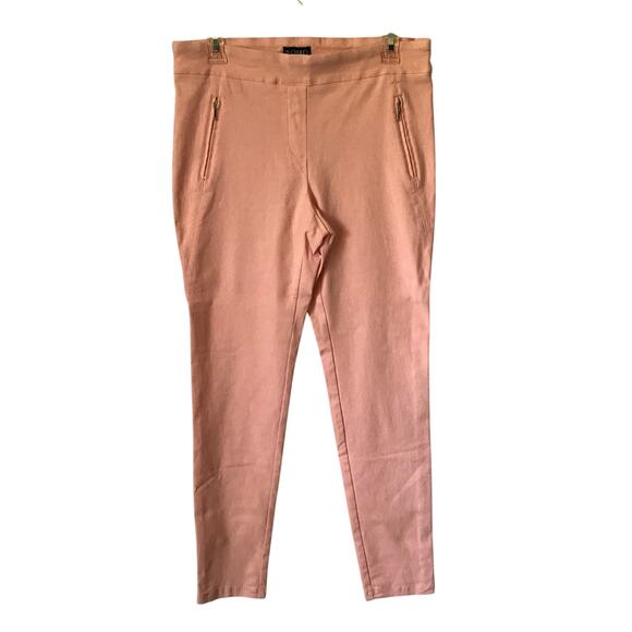 Soho Apparel Ltd Pants Womens Slim Ankle Medium Pink Stretch Four Zip Pockets XL - Picture 1 of 8